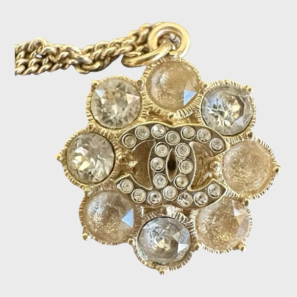 Chanel Coco Mark Flower Rhinestone Necklace - Picture 1 of 7